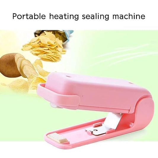Portable Heat Sealer Mini Sealing Machine – Rechargeable 2-in-1 Sealer & Cutter | Airtight Food Packet Resealer for Snacks, Chips & Kitchen Use