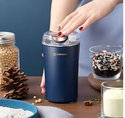 Electric Coffee Grinder (Random Color) | 300W Powerful Stainless Steel 4-Blade Mixer Grinder | Portable Masala, Spice & Coffee Bean Grinder